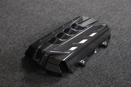 C8 Dry Carbon Engine Cover - Elite Ti