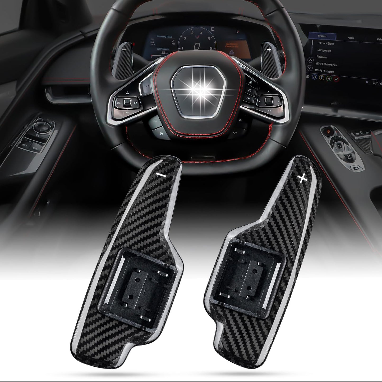 C8 Steering Wheel Paddle Shift - Elite Ti