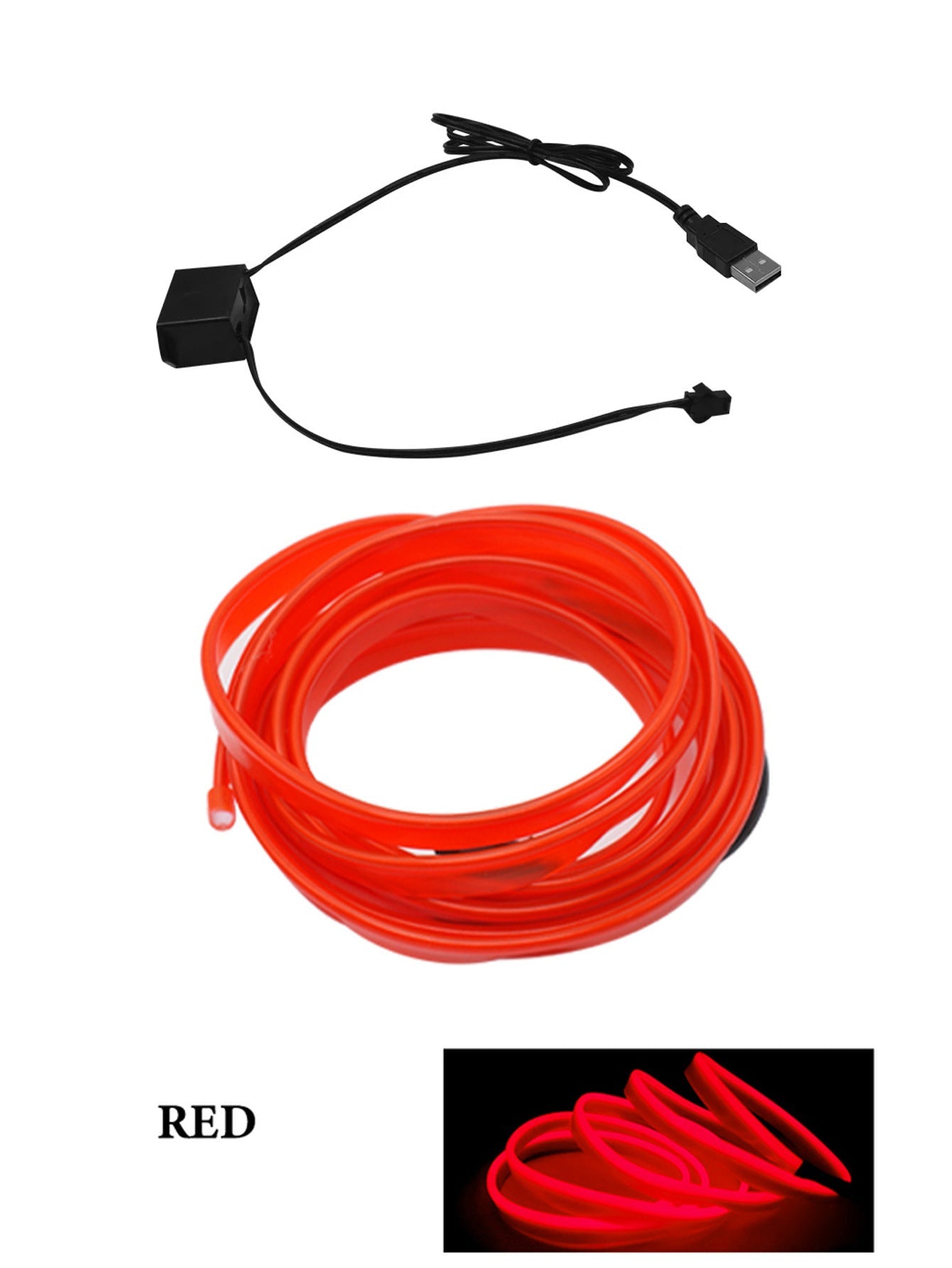 Car Led Decoration Cold Light Interior Modification Strip USB Car Atmosphere Light Lamp Line - Elite Ti