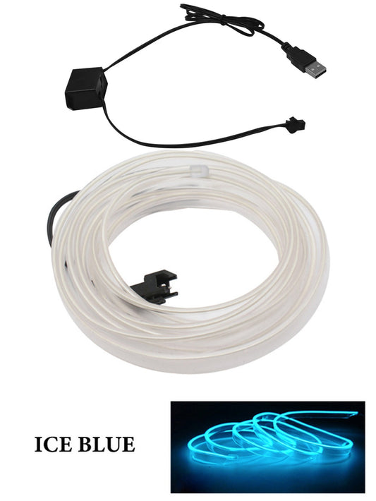 Car Led Decoration Cold Light Interior Modification Strip USB Car Atmosphere Light Lamp Line - Elite Ti