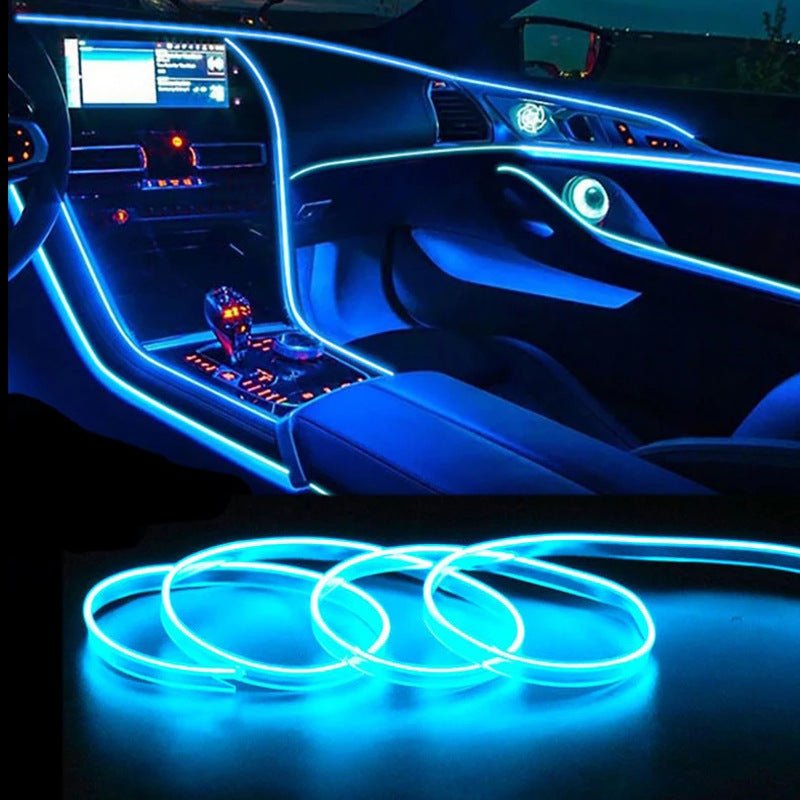 Car Led Decoration Cold Light Interior Modification Strip USB Car Atmosphere Light Lamp Line - Elite Ti
