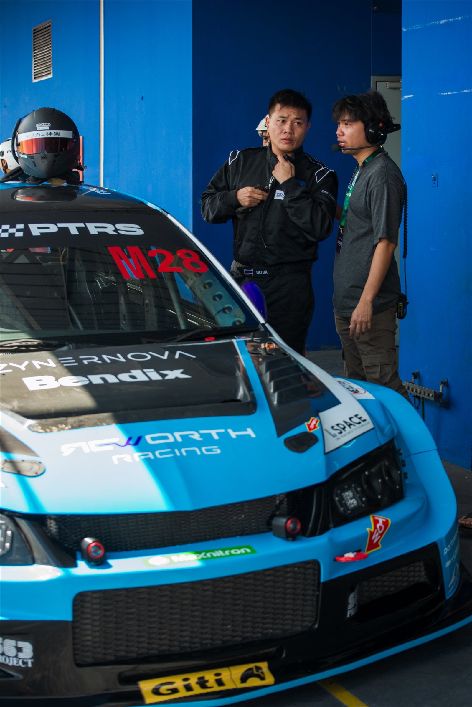 Chaiyavee Kongthed's M28 Evo 8 in the Chang International Circuit paddock