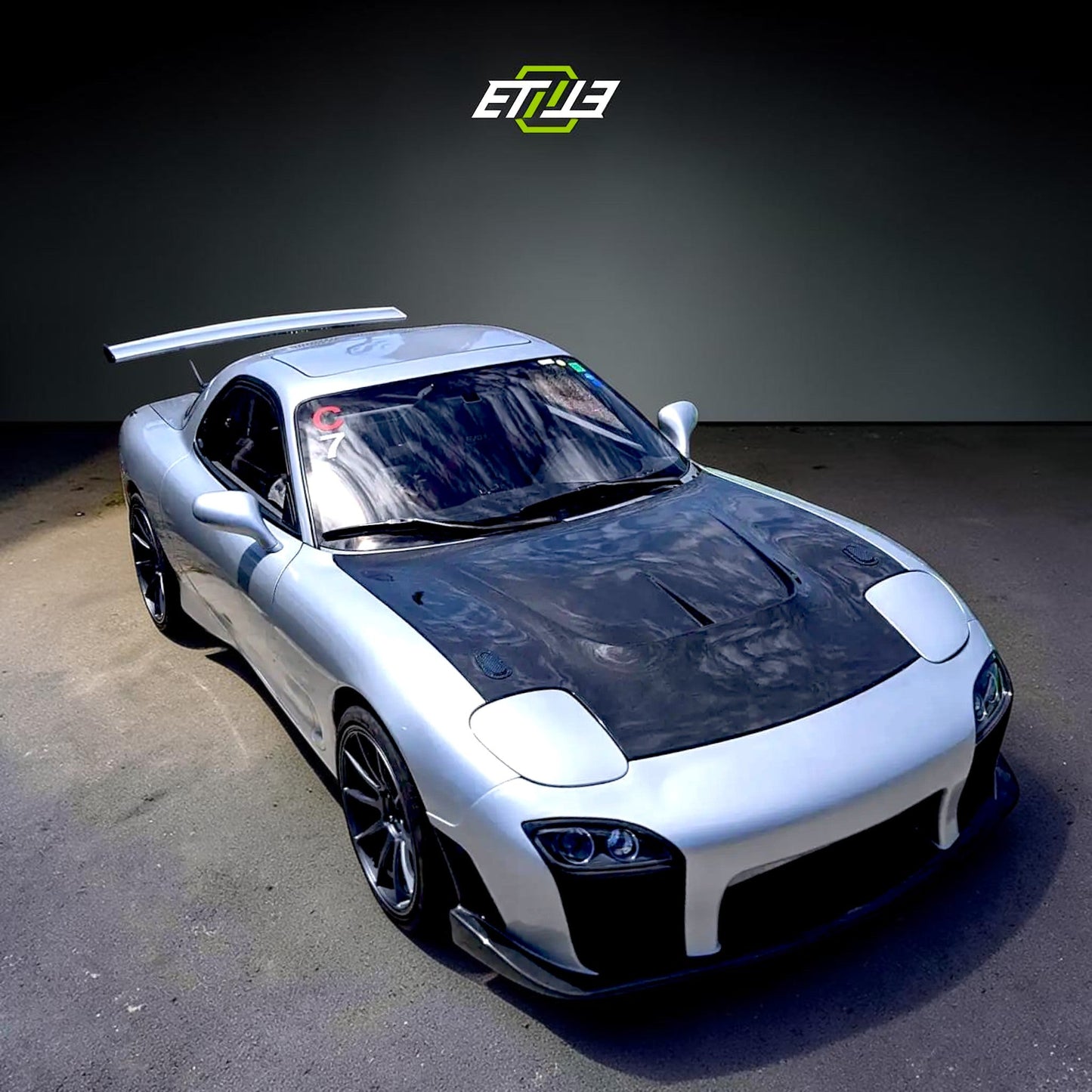 Mazda RX-7 FD3S Mazdaspeed Style Carbon Fiber Hood - 15