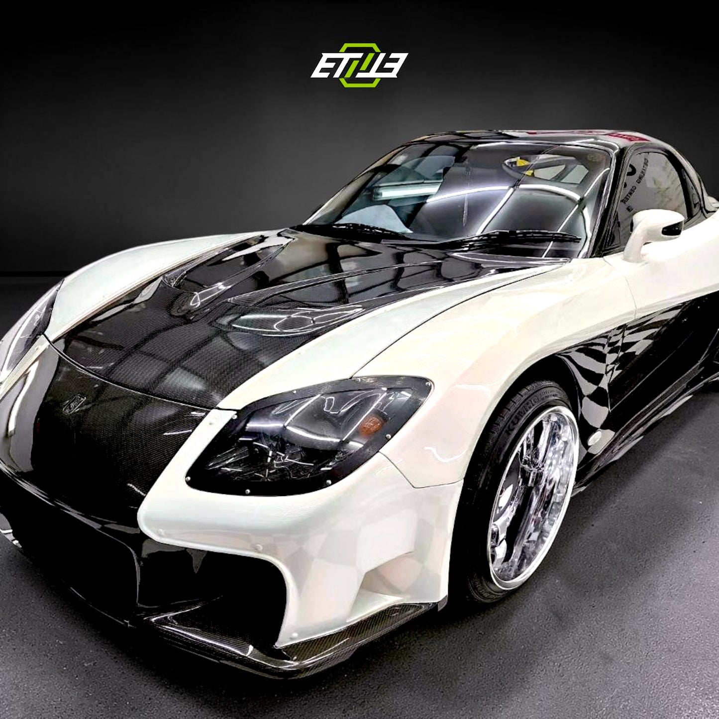 Mazda RX-7 FD3S Veilside Style Carbon Fiber Hood - 2