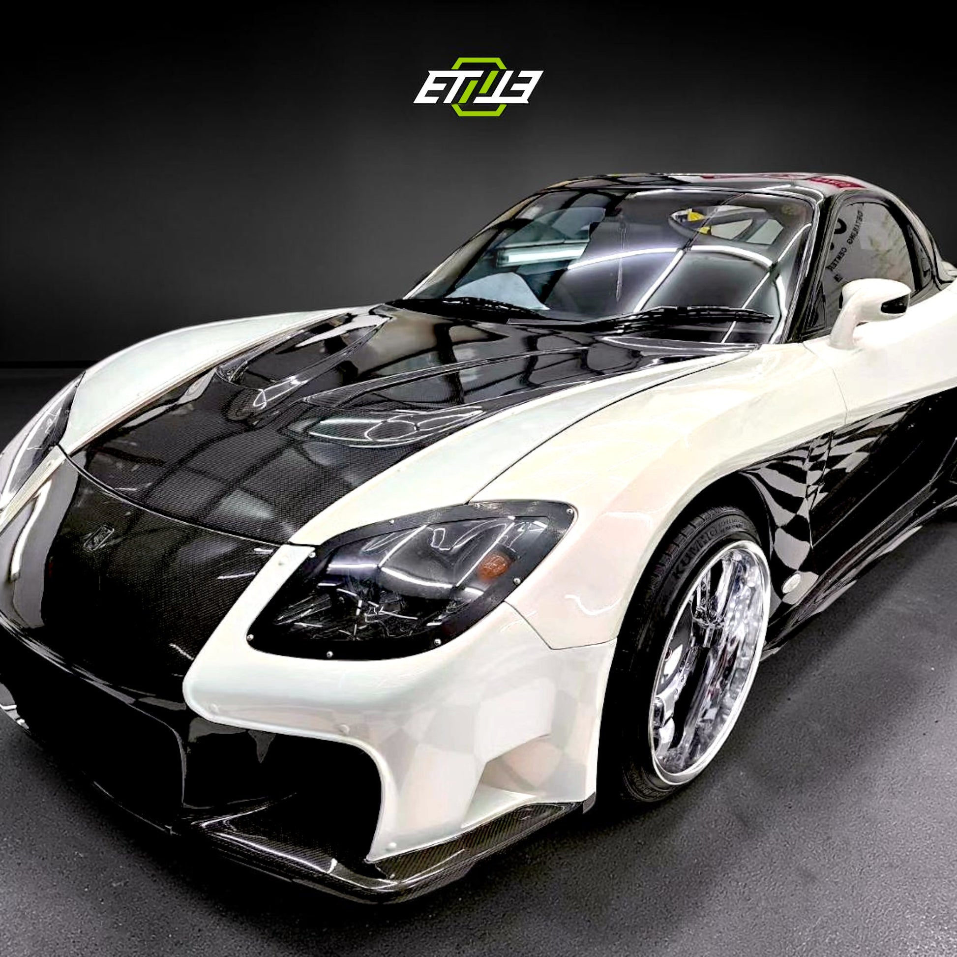 Mazda RX-7 FD3S Veilside Style Carbon Fiber Hood - 2