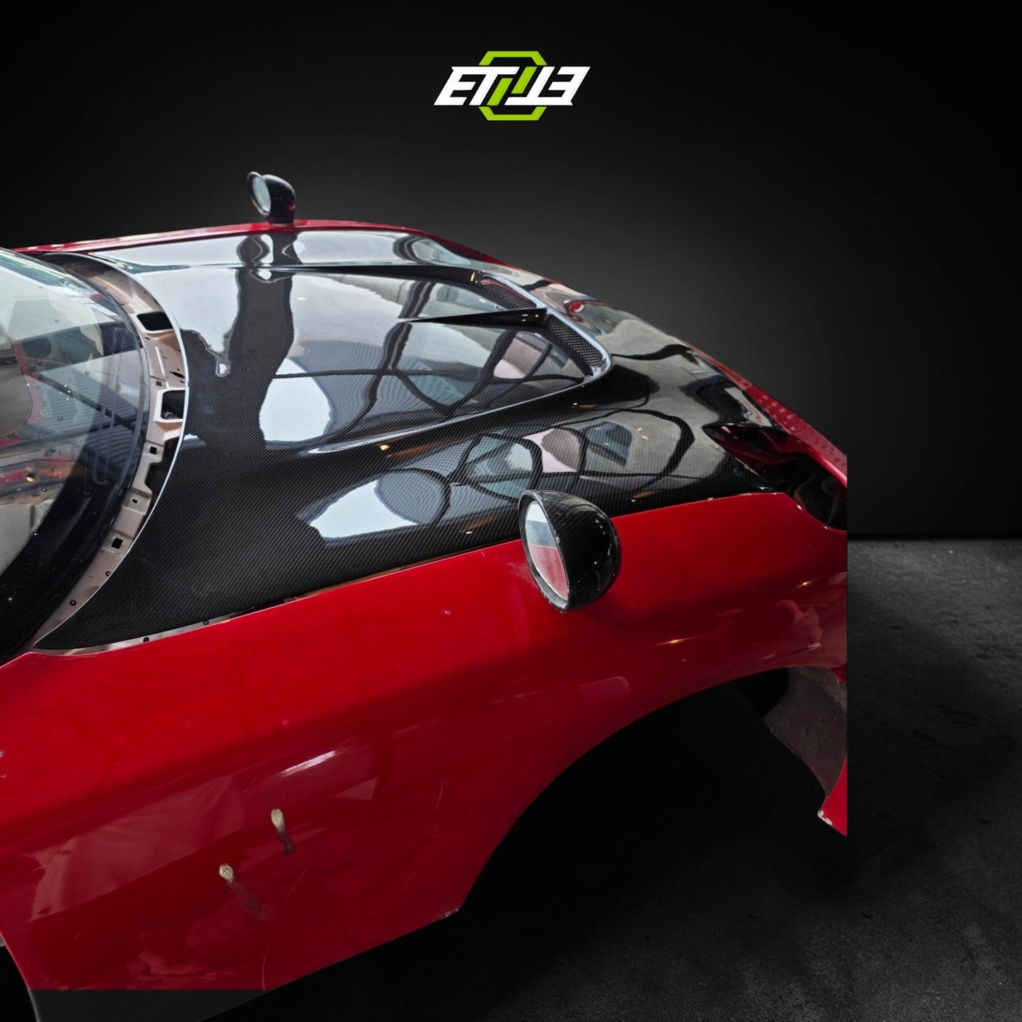 Mazda RX-7 FD3S Mazdaspeed Style Carbon Fiber Hood - 6