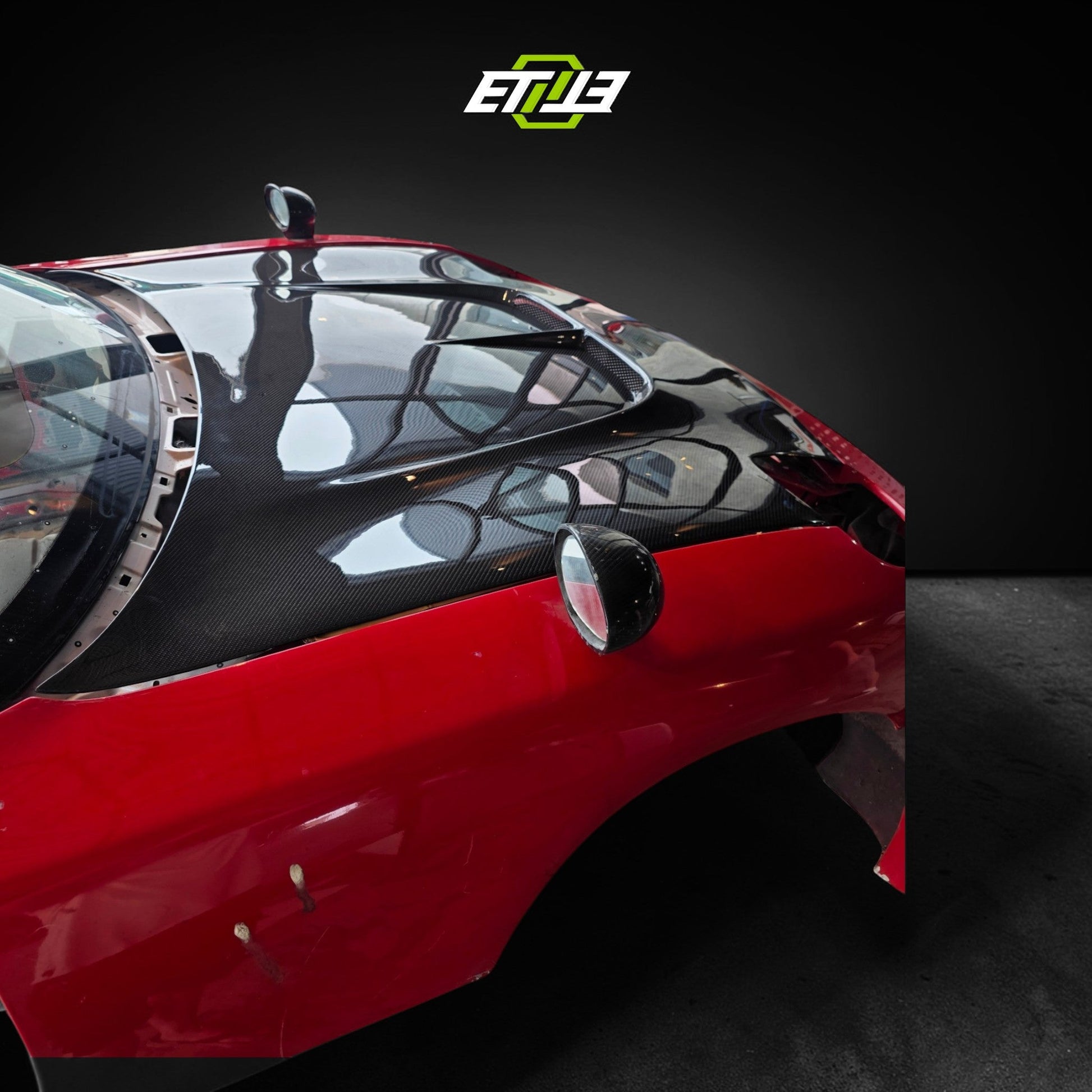Mazda RX-7 FD3S Mazdaspeed Style Carbon Fiber Hood - 6