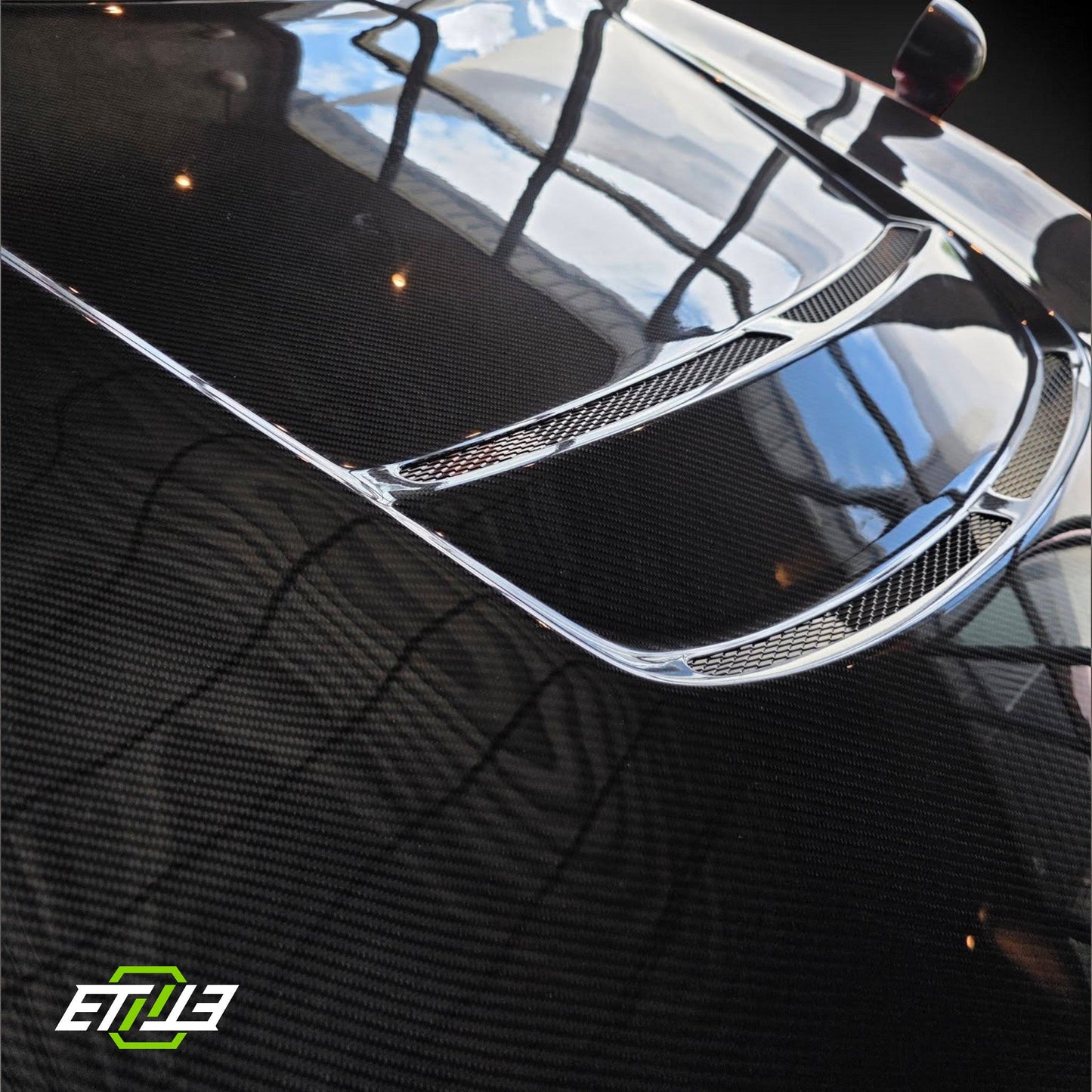 ETi Mazda RX-7 FD3S Suzuka Style Carbon Fiber Hood - 2