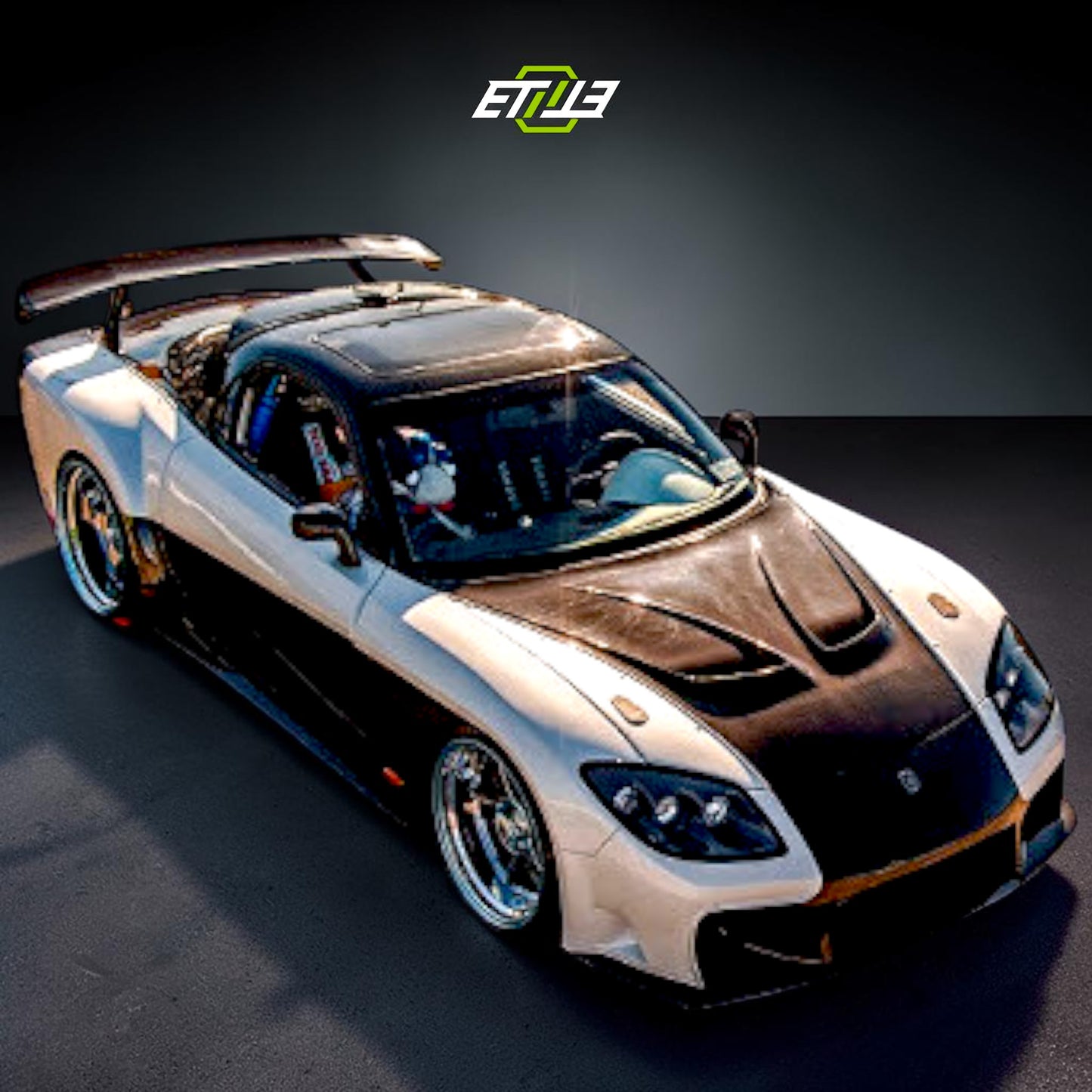 Mazda RX-7 FD3S Veilside Style Carbon Fiber Hood - 6