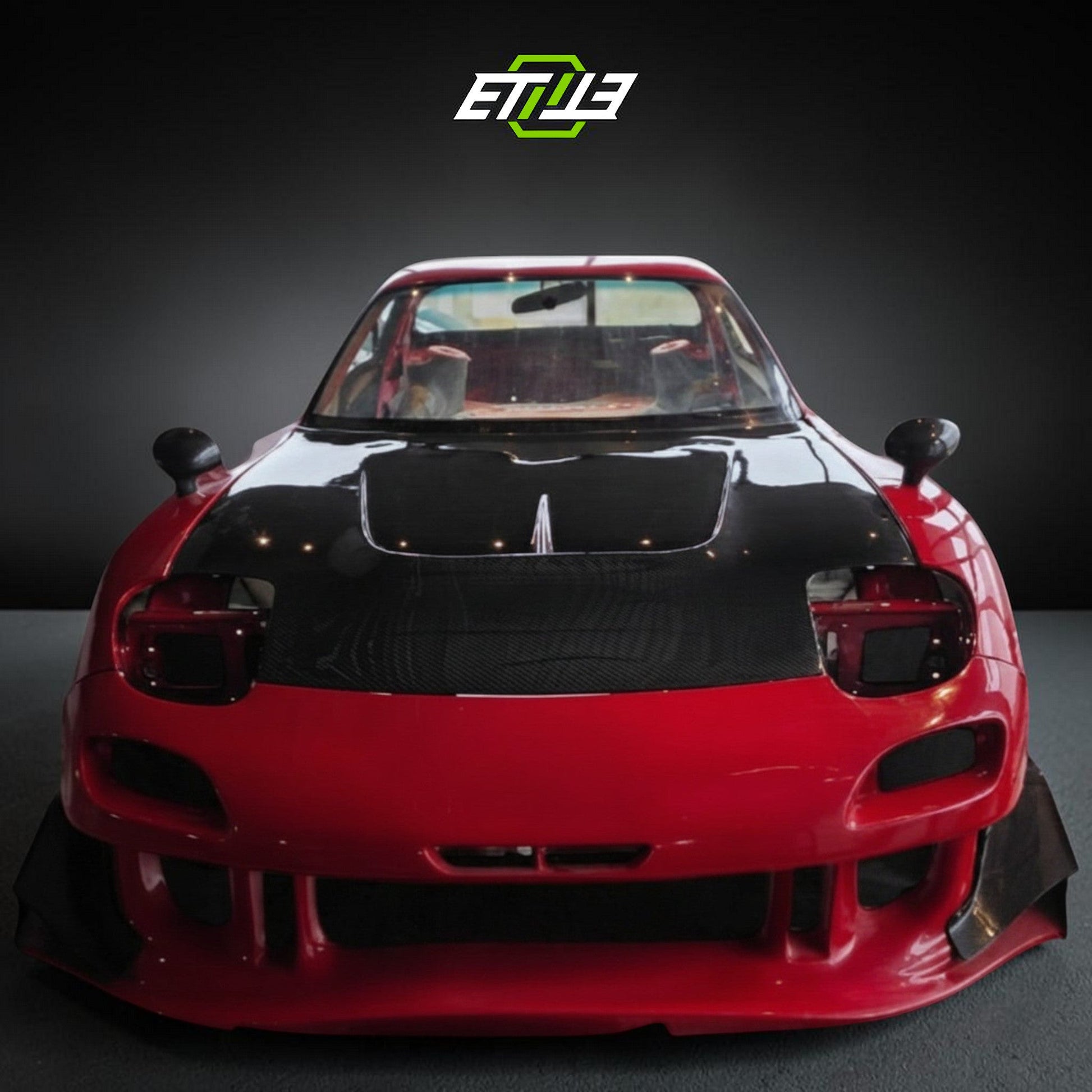 Mazda RX-7 FD3S V8 MS Engine Swap Carbon Hood - 7