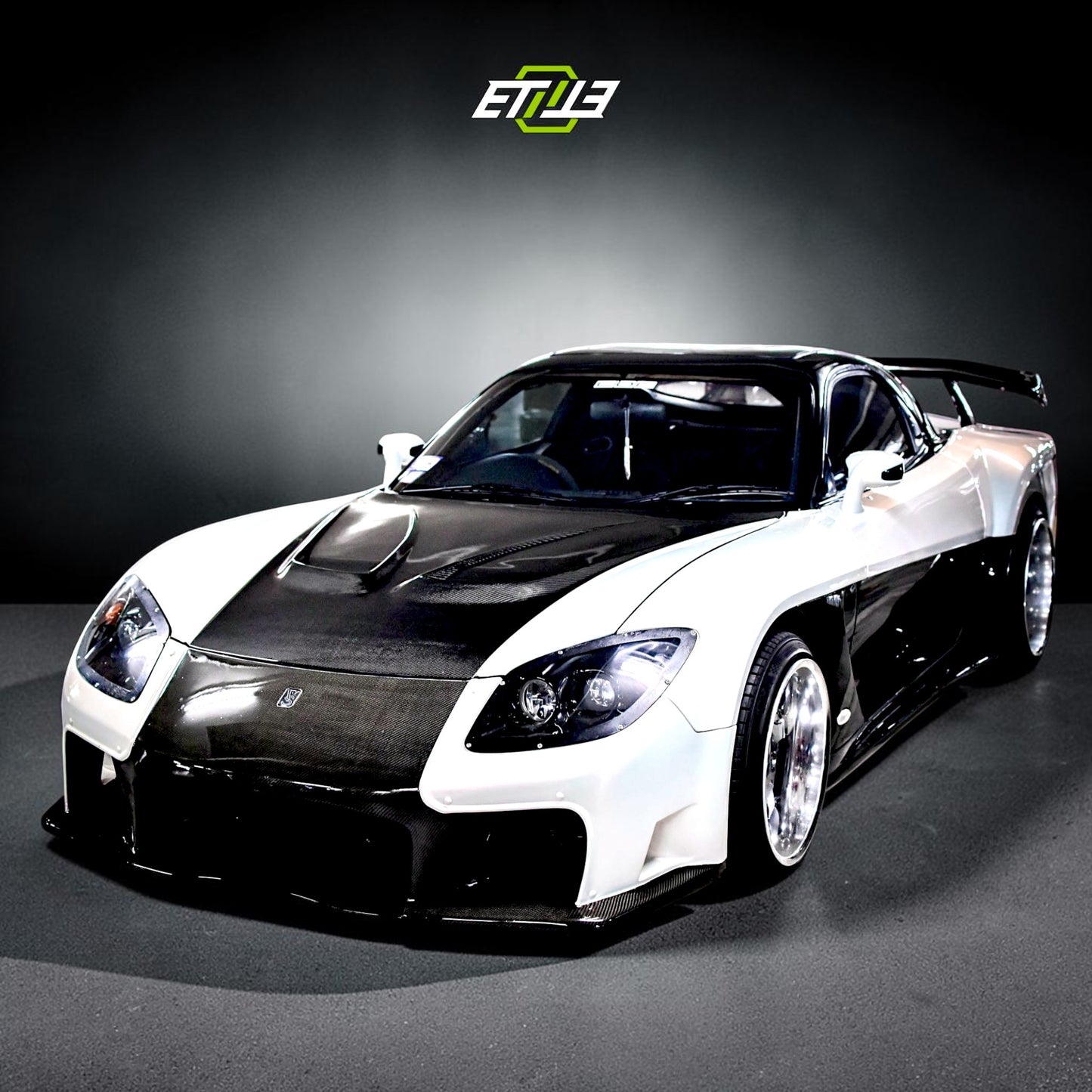 Mazda RX-7 FD3S Veilside Style Carbon Fiber Hood - 1
