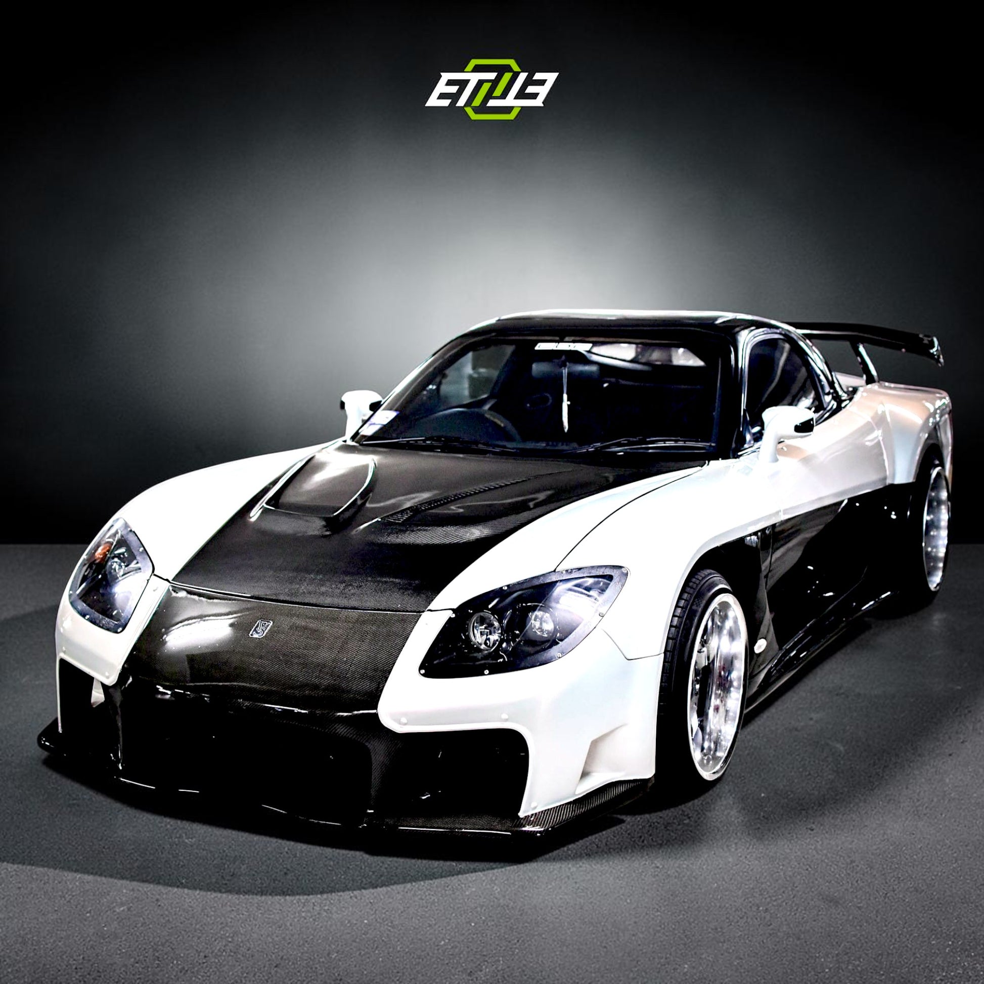 Mazda RX-7 FD3S Veilside Style Carbon Fiber Hood - 1