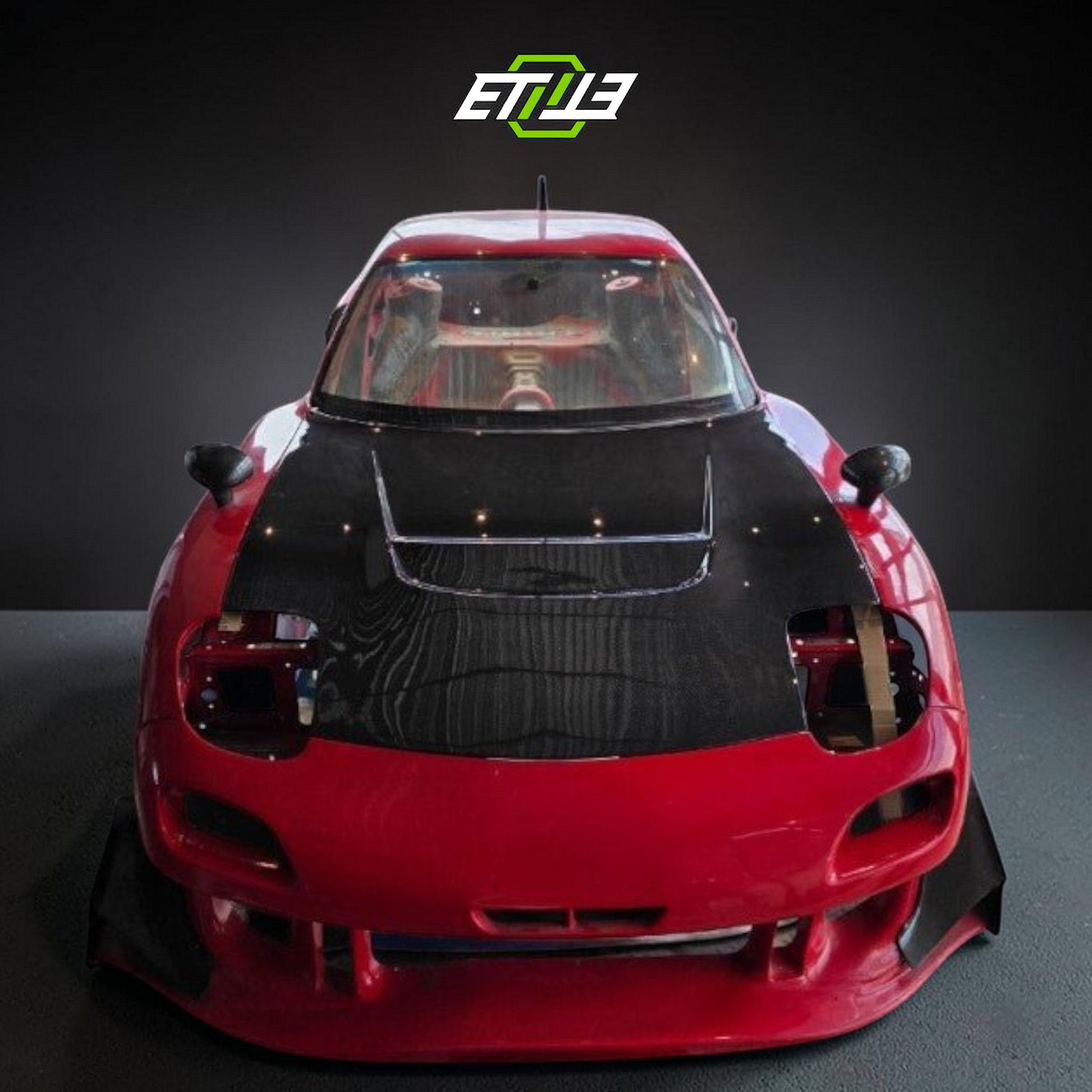 ETi Mazda RX-7 FD3S Suzuka Style Carbon Fiber Hood - 14