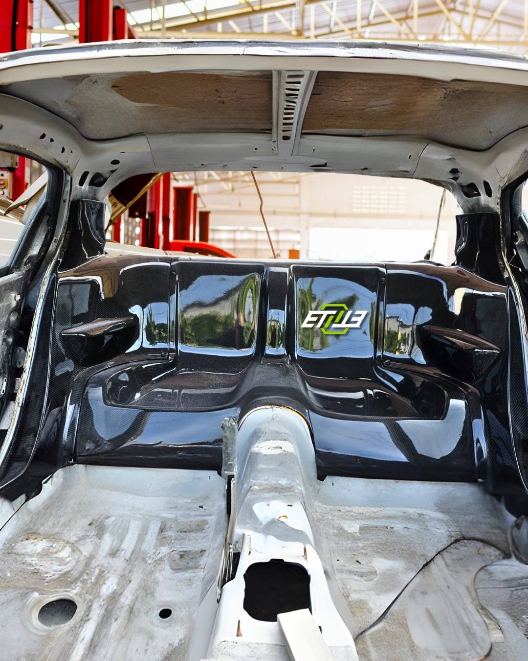 ETi Mazda RX-7 FD3S Dry Carbon Rear Seat & B-Pillar Delete Kit - 7