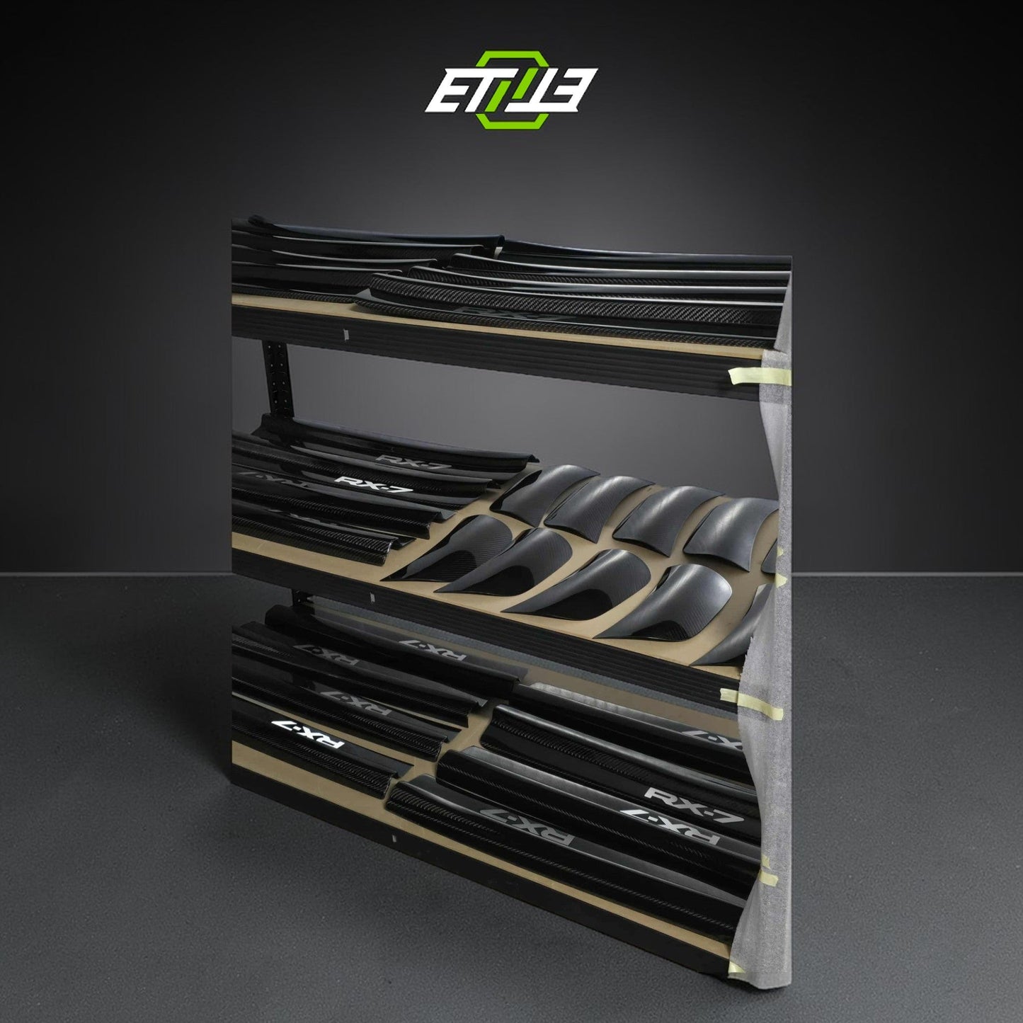 ETi Mazda RX-7 FD3S Carbon Fiber Exhaust Heat Shield - 7