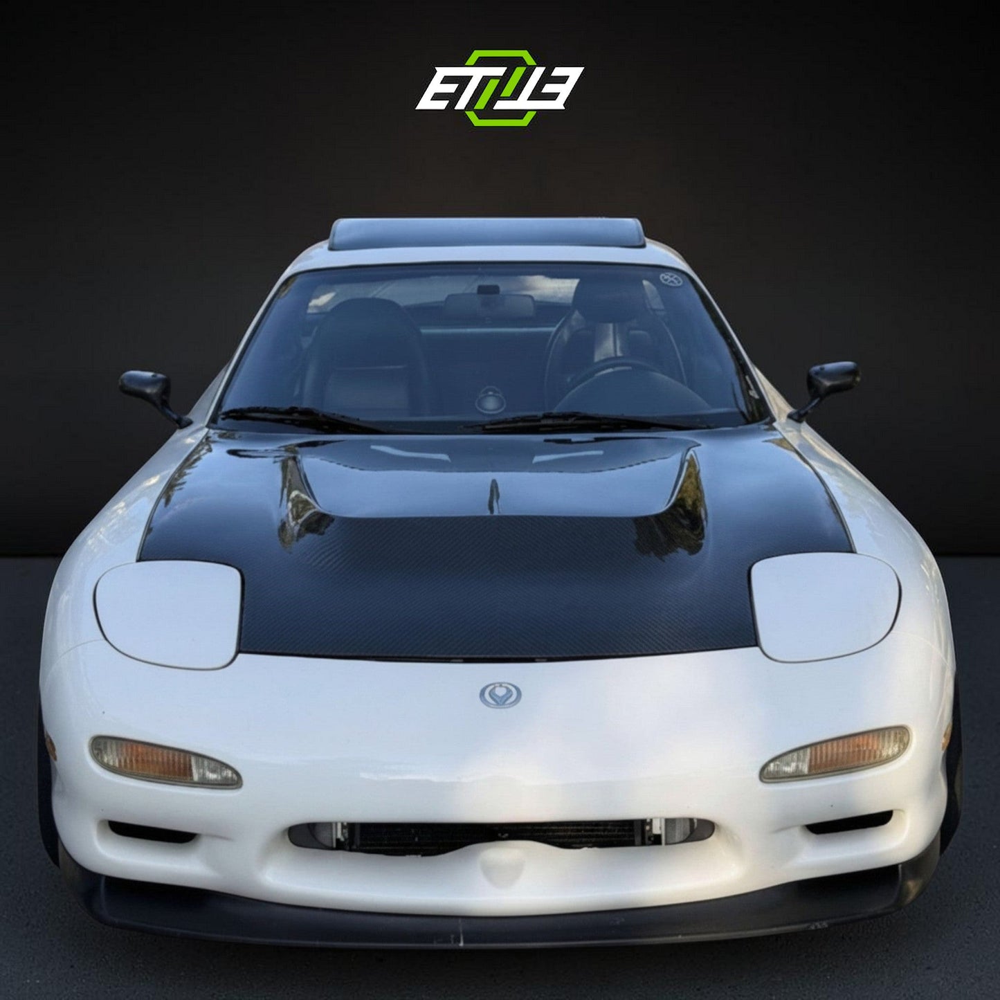 Mazda RX-7 FD3S V8 MS Engine Swap Carbon Hood - 11