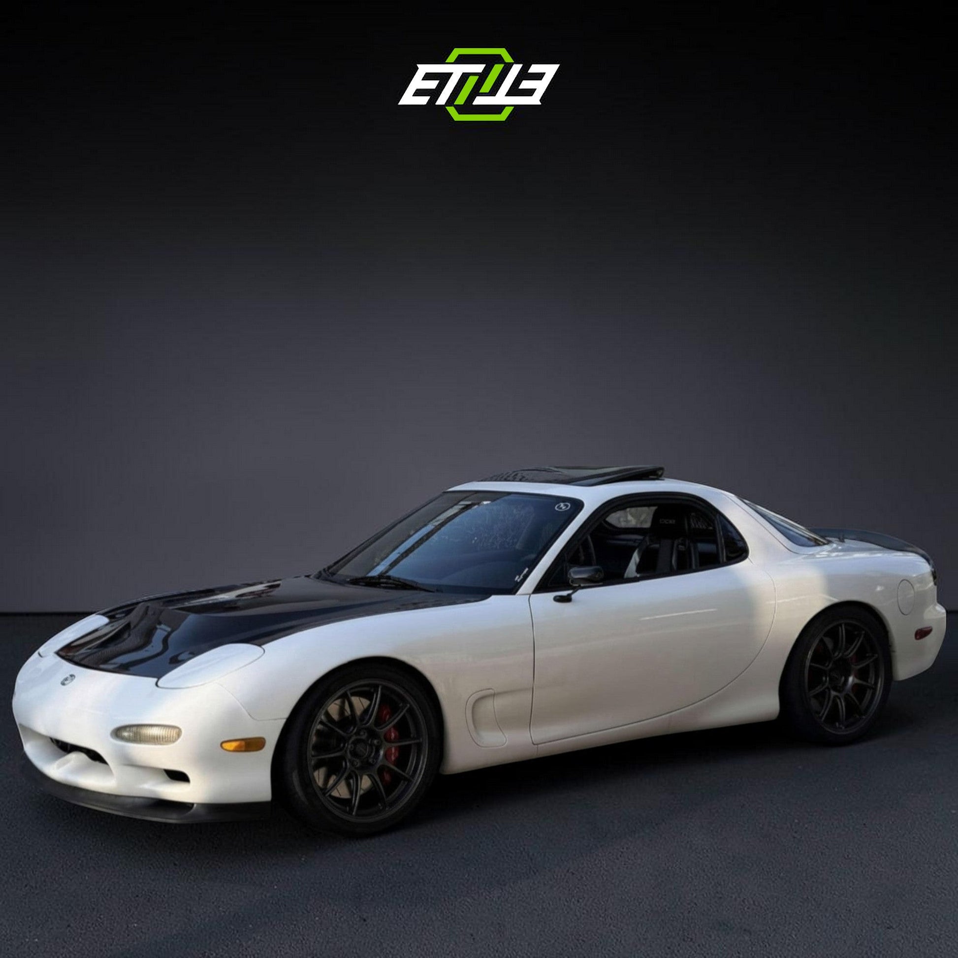 Mazda RX-7 FD3S V8 MS Engine Swap Carbon Hood - 6