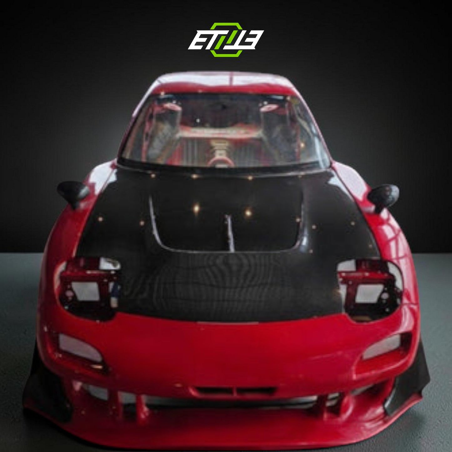 Mazda RX-7 FD3S V8 MS Engine Swap Carbon Hood - 8