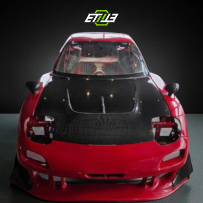 Mazda RX-7 FD3S V8 MS Engine Swap Carbon Hood - 8