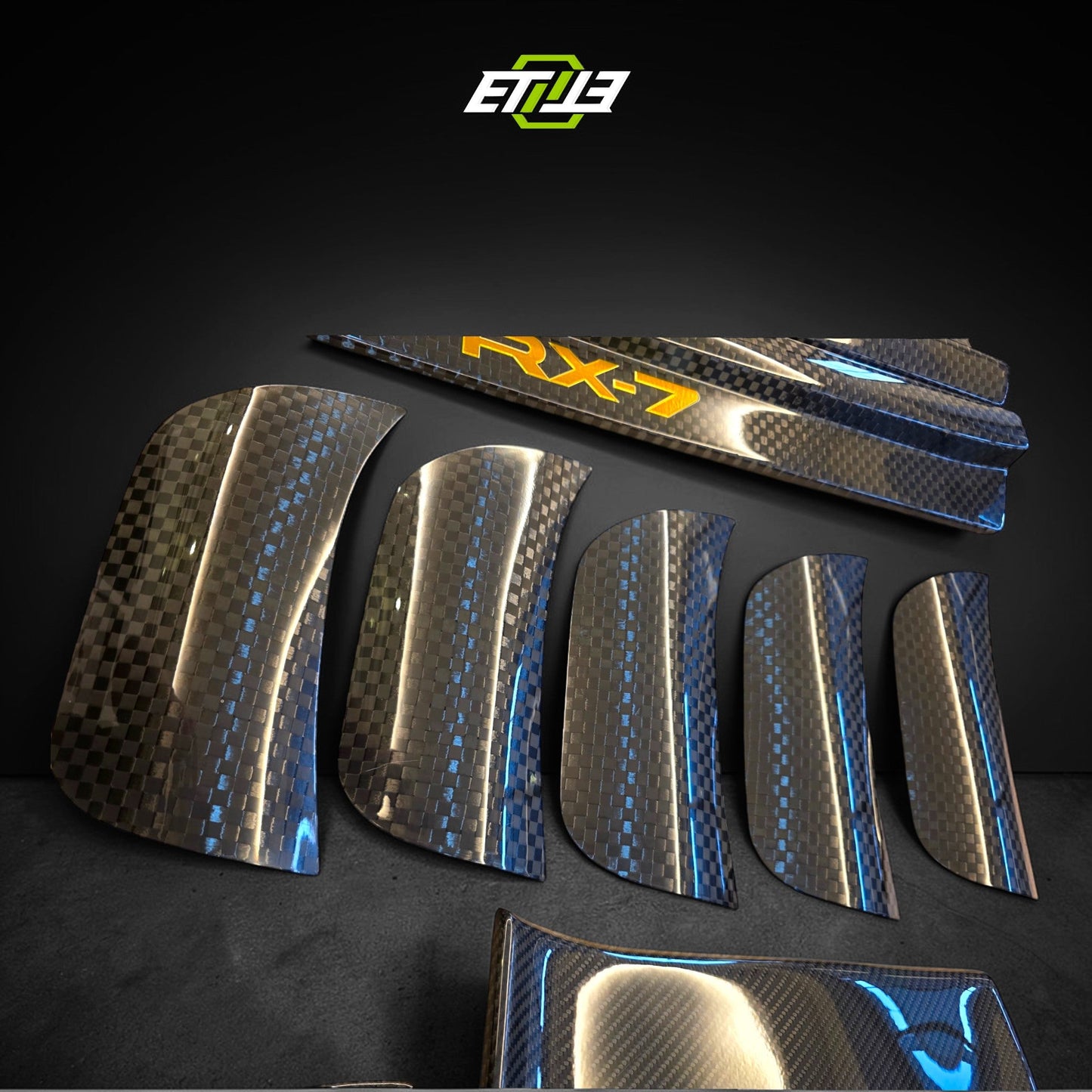 ETi Mazda RX-7 FD3S Carbon Fiber Exhaust Heat Shield - 8