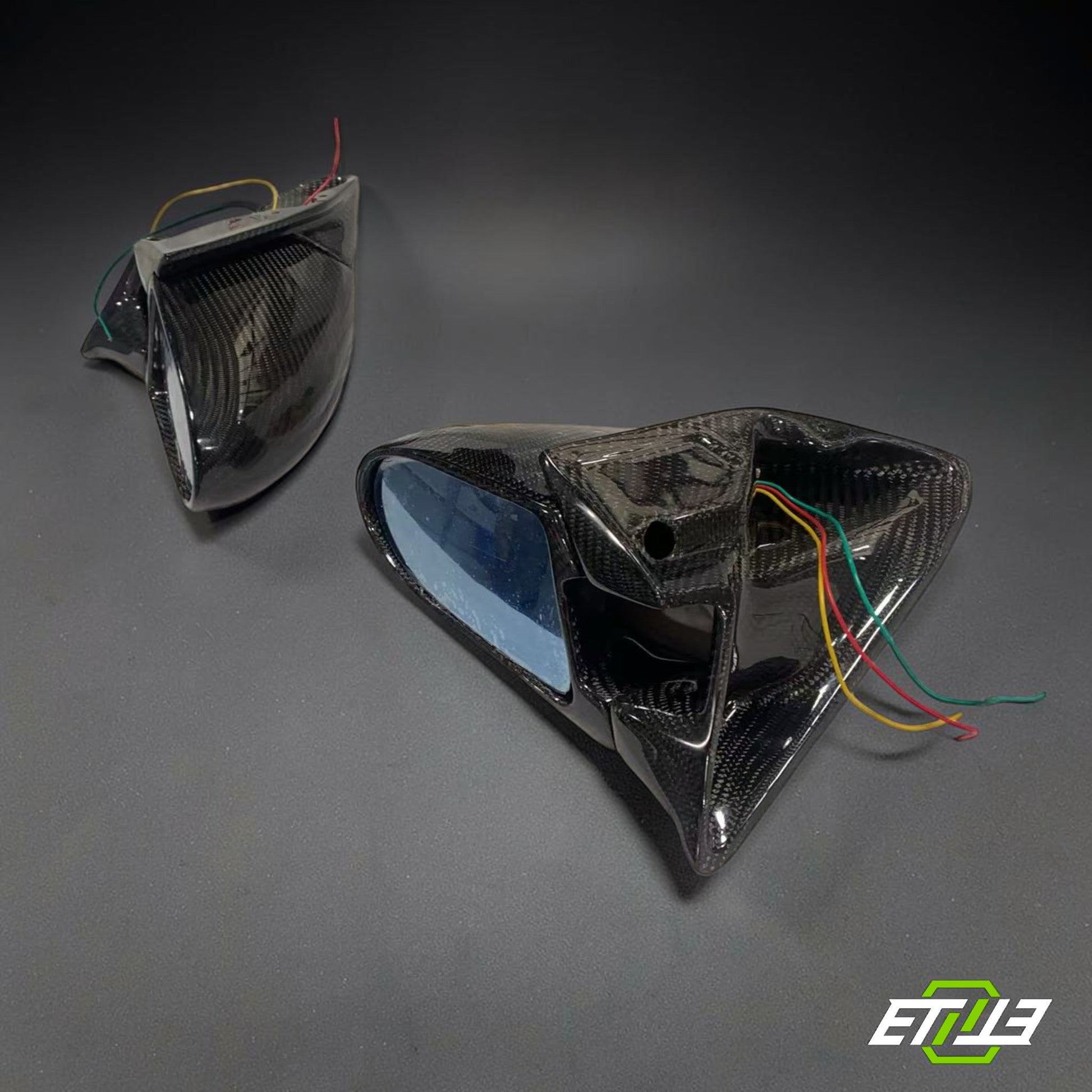Mazda RX-7 FD3S Ganador Style Carbon Side Mirrors - 6