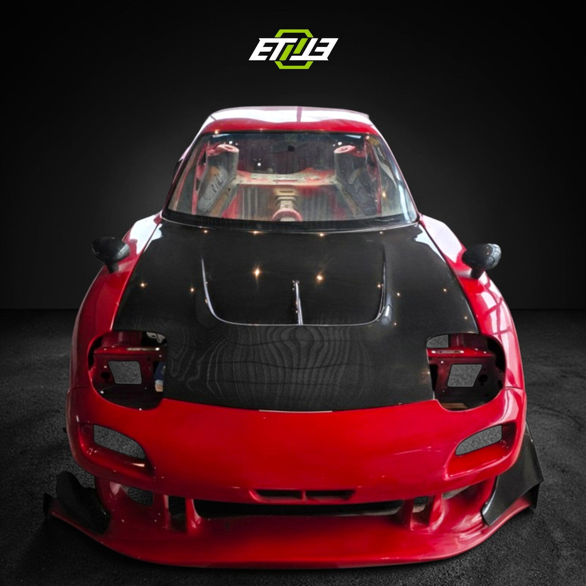 Mazda RX-7 FD3S Mazdaspeed Style Carbon Fiber Hood - 5