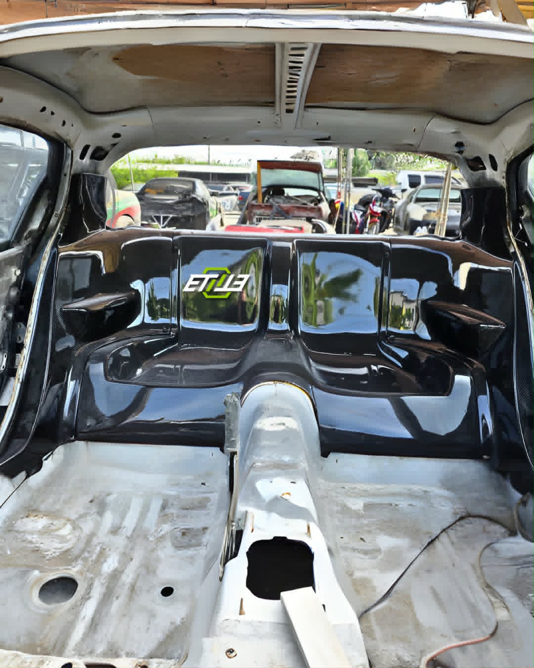 ETi Mazda RX-7 FD3S Dry Carbon Rear Seat & B-Pillar Delete Kit - 8