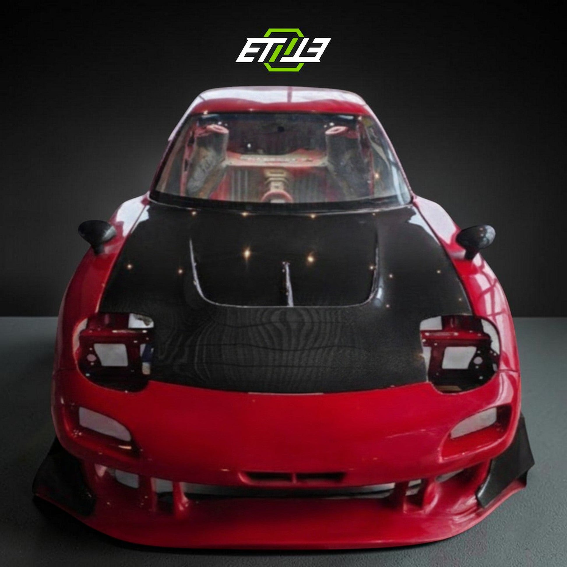 Mazda RX-7 FD3S V8 MS Engine Swap Carbon Hood - 9