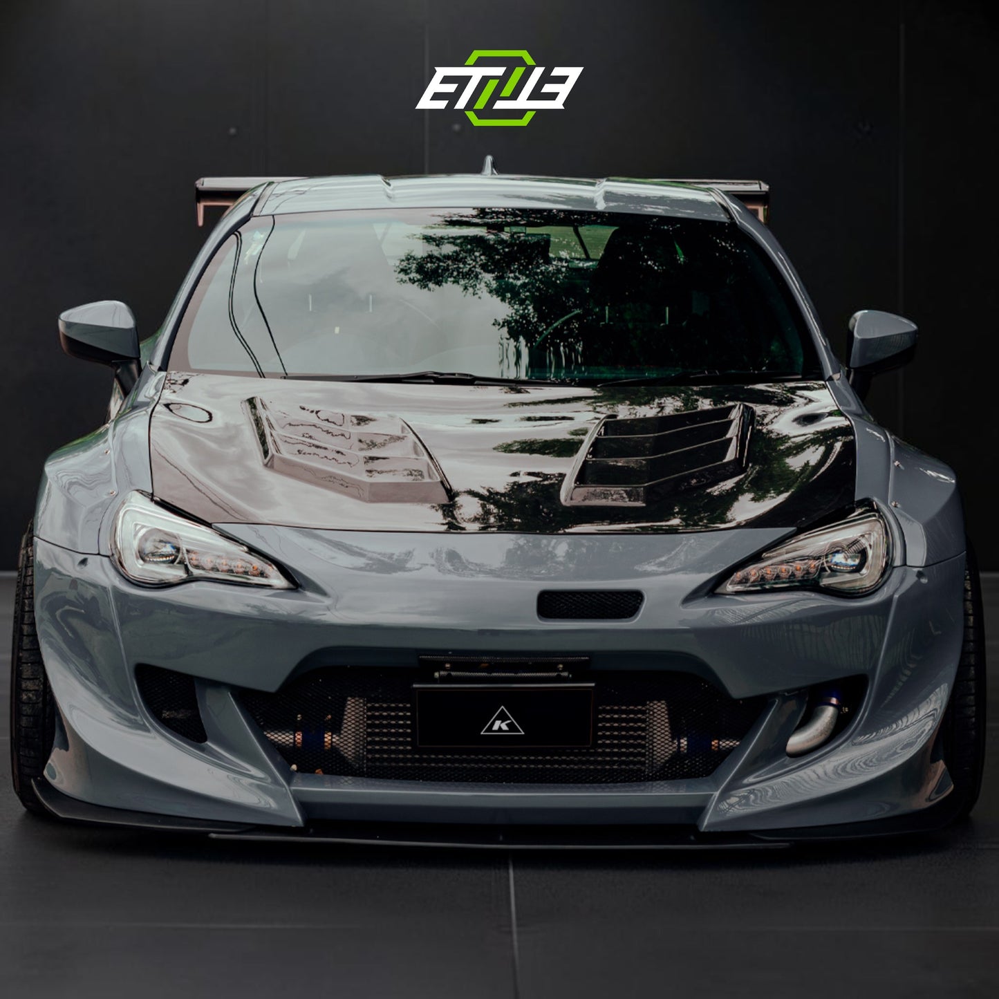 ETi GT86 Lambo Vented Style Carbon Fiber Hood | Elite Ti