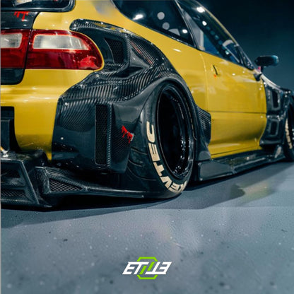 Honda Civic EG Dry Carbon Fiber Drag Racing Body Kit