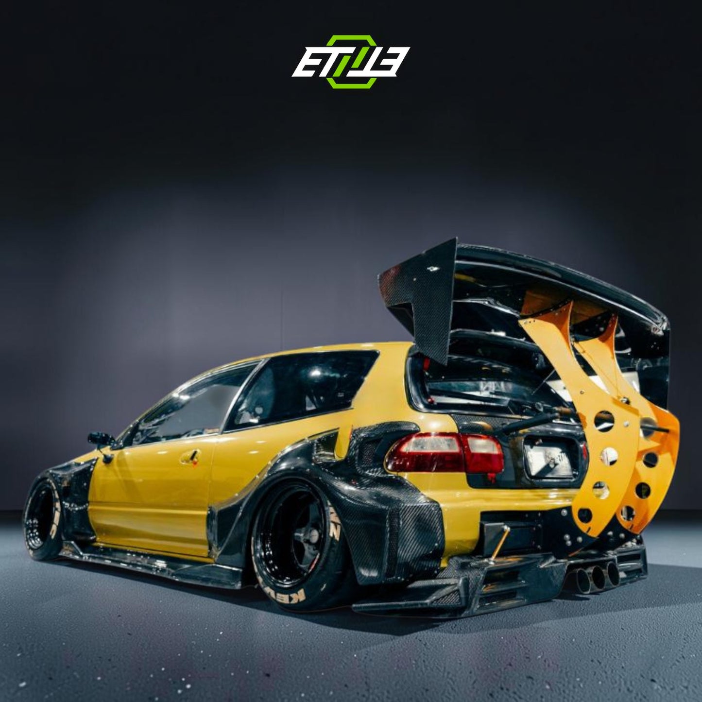 Honda Civic EG Dry Carbon Fiber Drag Racing Body Kit