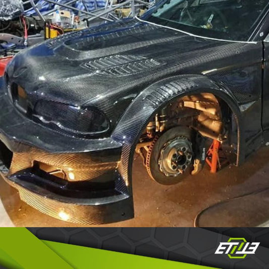 ETi BMW E46 Front Fender – Carbon Fiber / Dry Carbon - Elite Ti