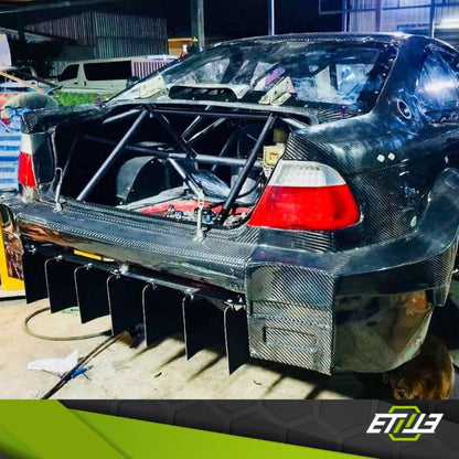 ETi BMW E46 Rear Bumper – Carbon Fiber / Dry Carbon - Elite Ti