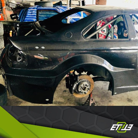 ETi BMW E46 Rear Fender – Carbon Fiber / Dry Carbon - Elite Ti