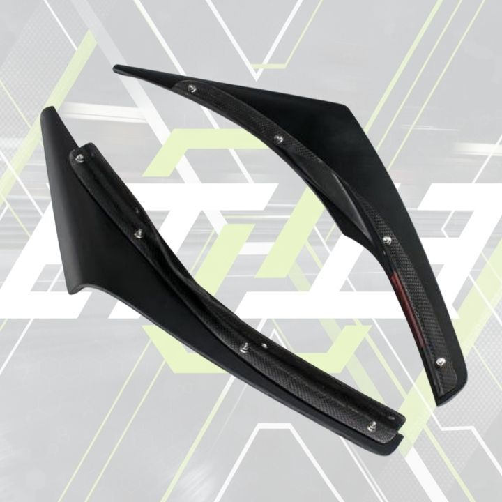 ETi Evo 8 Varis - Style Carbon Fiber Front Bumper Canards - Elite Ti