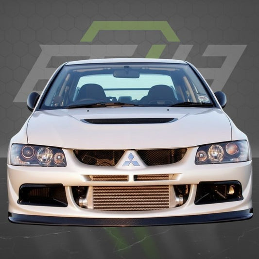 ETi Evo 8 VS - Style Carbon Fiber Air Duct & Oil Cooler Guide (3 - Piece Kit) - Elite Ti