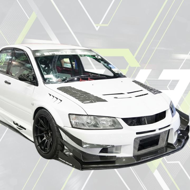 ETi Evo 8/9 Carbon Fiber Time Attack Voltex Front Bumper Lip - Elite Ti