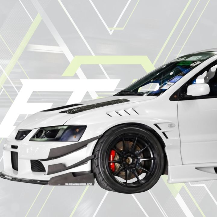 ETi Evo 8/9 Time Attack Voltex Front Fenders - Elite Ti