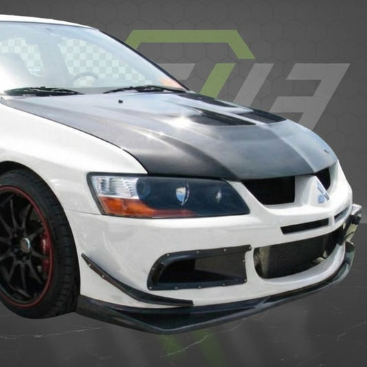 ETi Evolution 8 OEM - Style Carbon Fiber Front Bumper Canards - Elite Ti