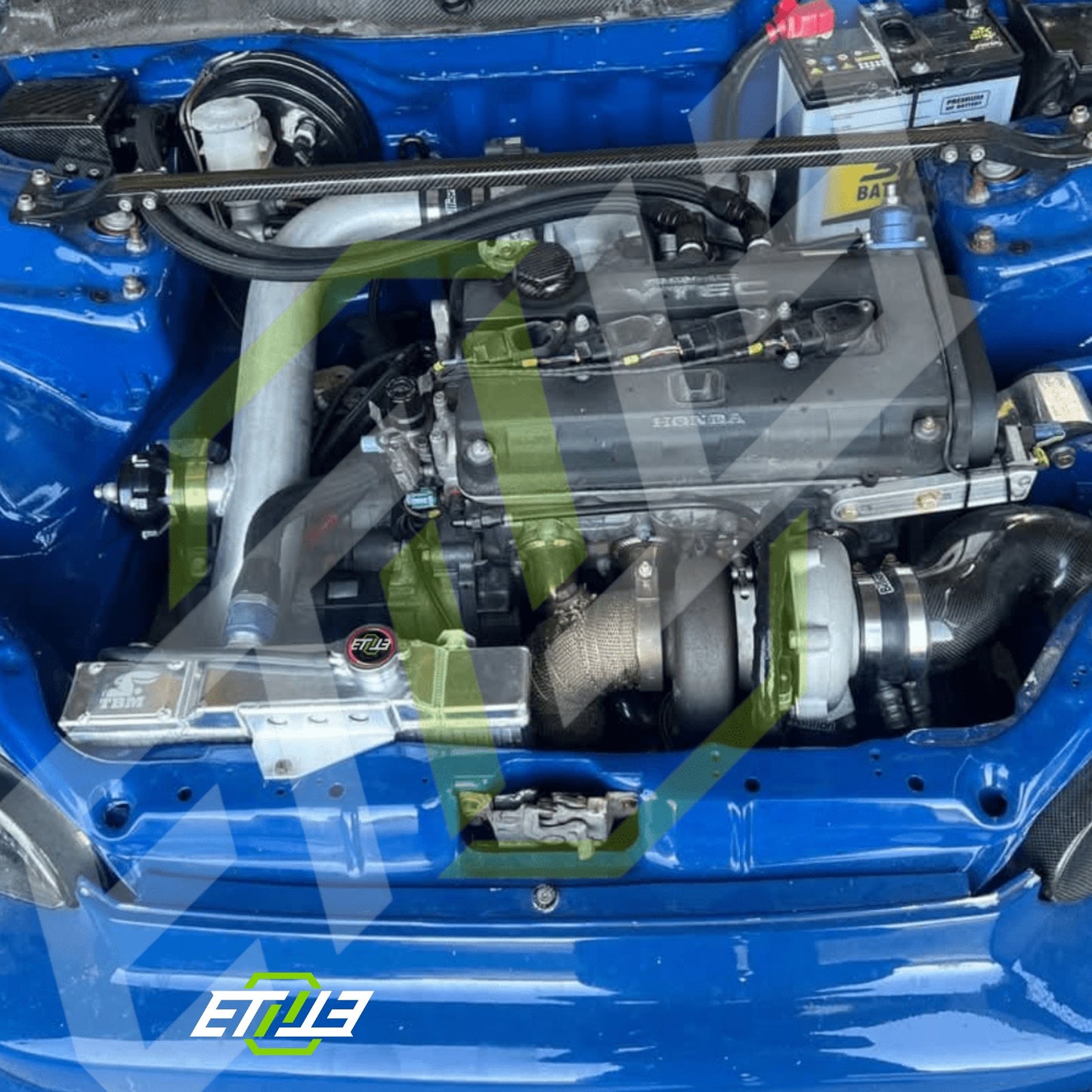 ETi Half-Size Aluminum Radiator – Honda Civic EG & EK (1992-2000)