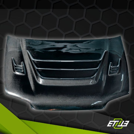ETi Honda EG Mod X Vented Carbon Fiber Hood - Elite Ti