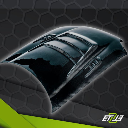 ETi Honda EG Mod X Vented Carbon Fiber Hood - Elite Ti