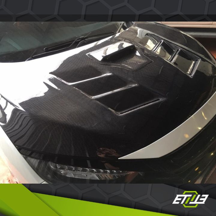 ETi Honda FC/FK V Shape Vented Style Hood - Elite Ti