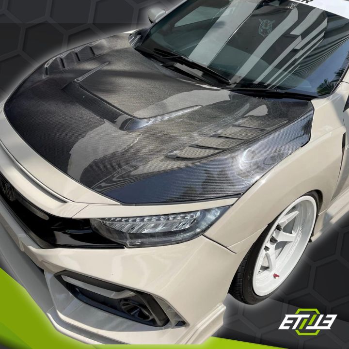 ETi Honda FK/FC Type RS2 Vented Style Hood - Elite Ti
