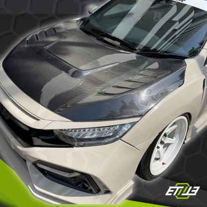 ETi Honda FK/FC Type RS2 Vented Style Hood - Elite Ti