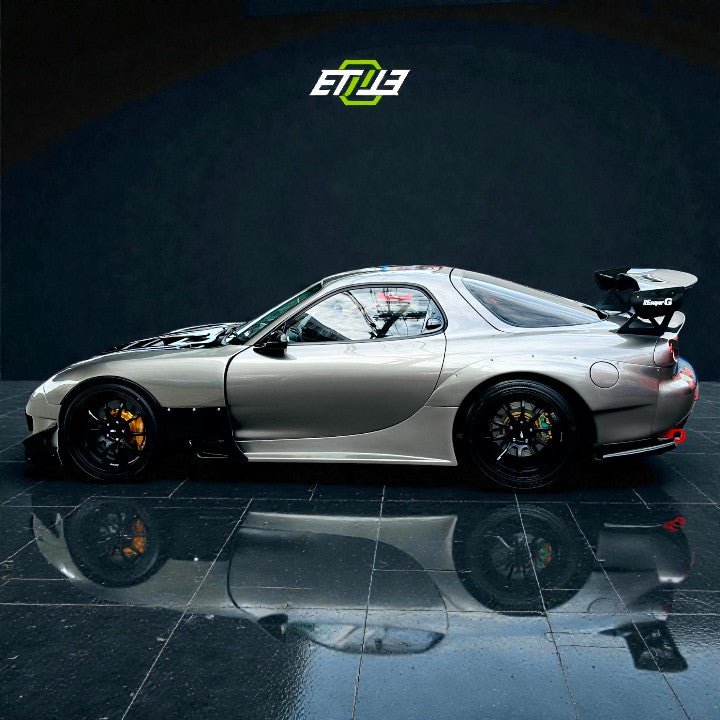 ETi Mazda RX - 7 Amemiya RE GT Side Skirts - Elite Ti
