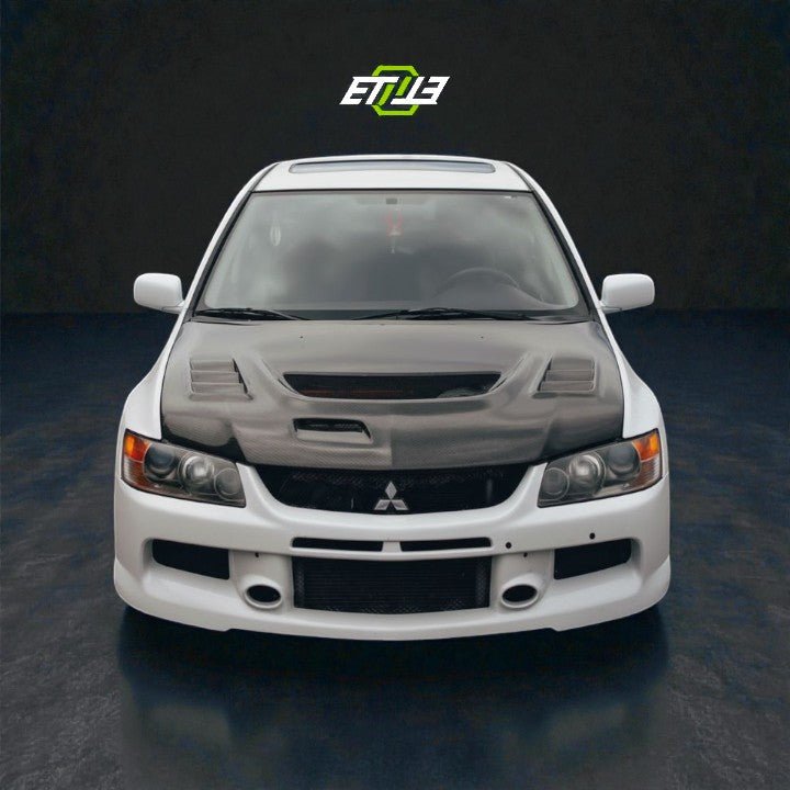 ETi Mitsubishi Evo 8/9 C - West Style Carbon Fiber Hood - Elite Ti