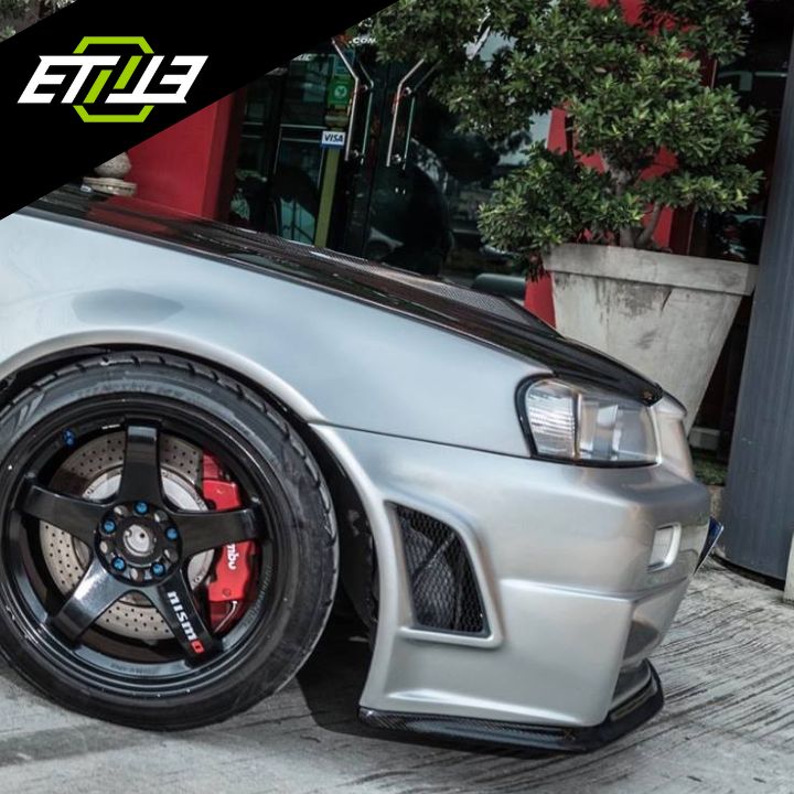 ETi Nissan Skyline R34 Front Splitter with Undertray - Elite Ti