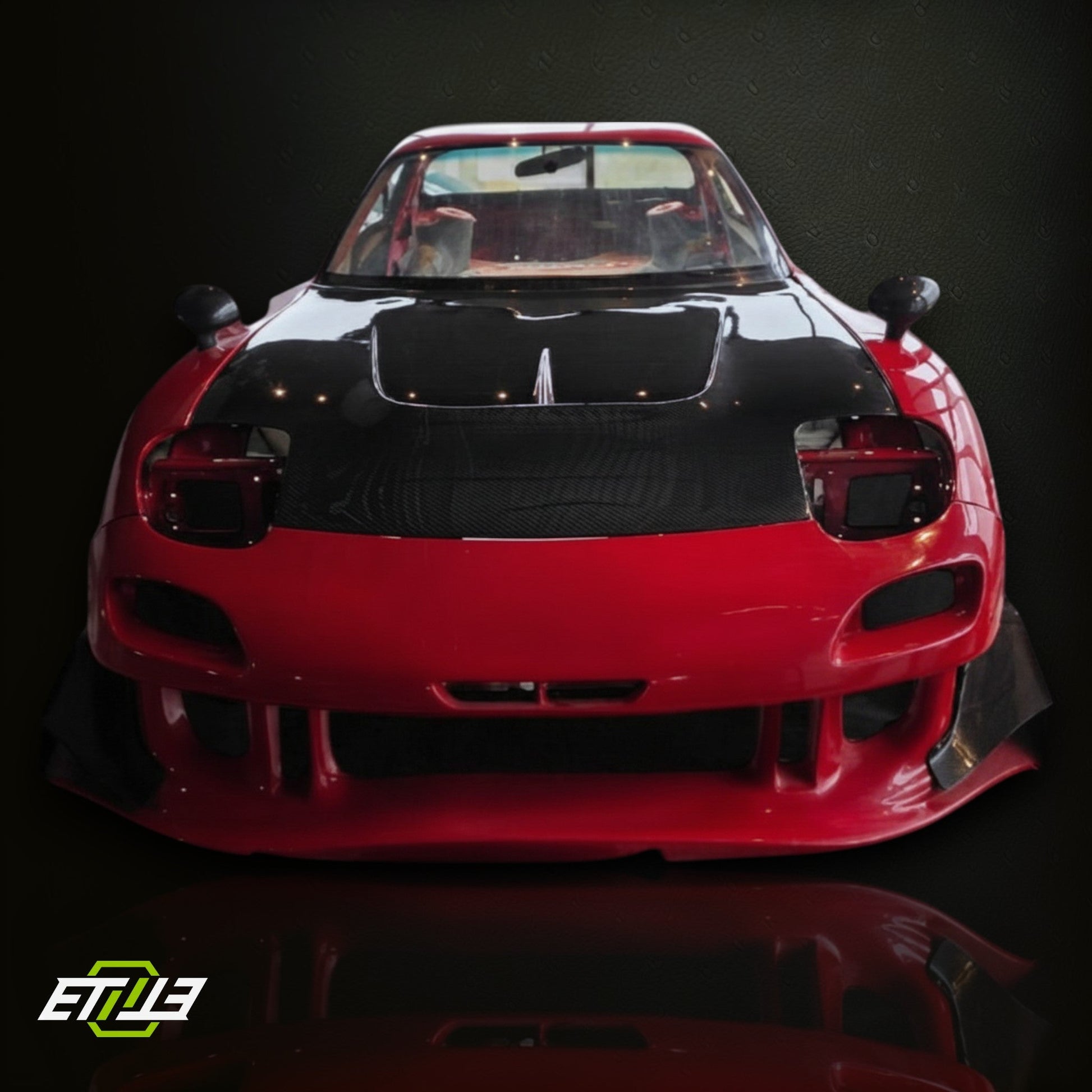 ETi RX - 7 V8 MS Style Hood - Elite Ti