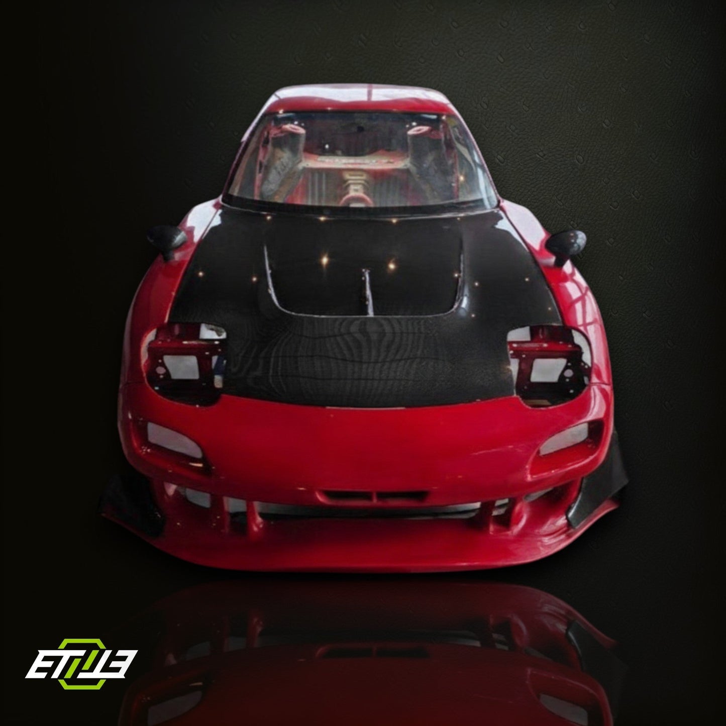 ETi Mazda RX-7 (FD3S) V8 MS-Style Carbon Fiber Hood